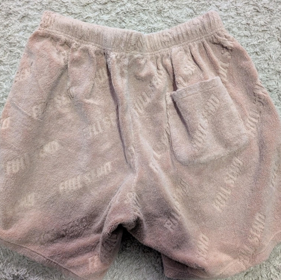 Full send mens tan terry cloth sweatshorts with pockets size medium - Picture 2 of 4